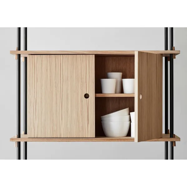 Shelving Bookcase High Oak/Deep Blue