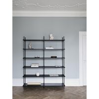 Shelving Bookcase High Oak/Deep Blue