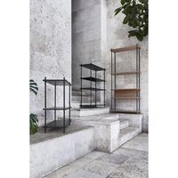 Shelving Bookcase High Smoked Oak/ Black