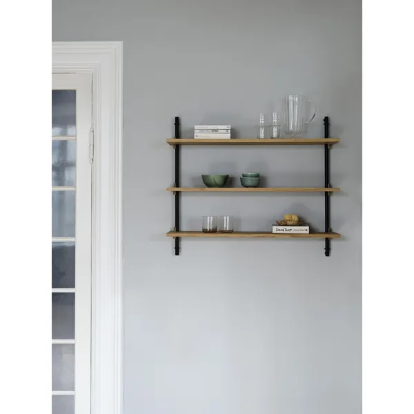 Standard Wall Shelf Oak/ Black
