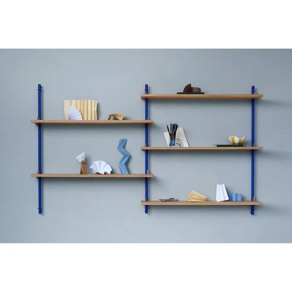 Standard Wall Shelf Oak/Deep Blue