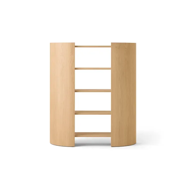 Crescent Bookcase H173 Lacquered Veneer