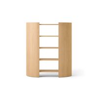 Crescent Bookcase H173 Lacquered Veneer