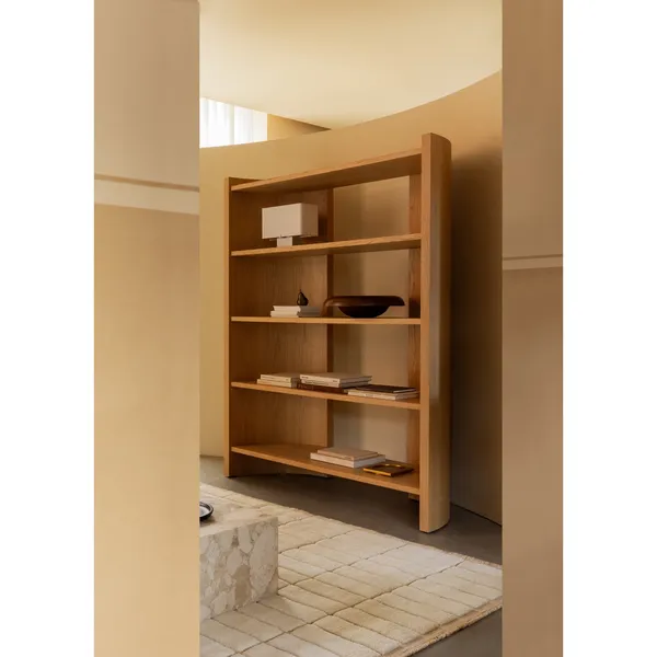 Crescent Bookcase H173 Lacquered Veneer