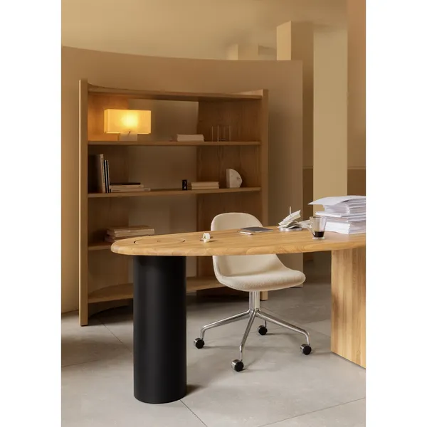 Crescent Bookcase H173 Lacquered Veneer