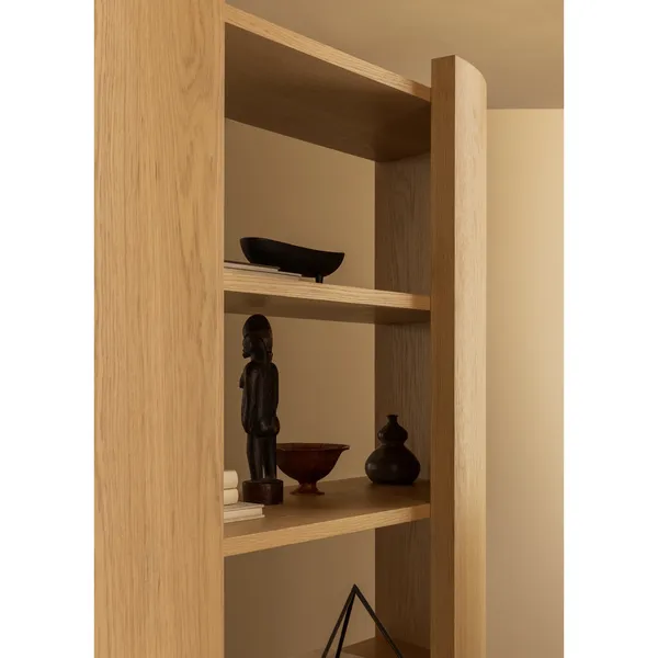 Crescent Bookcase H173 Lacquered Veneer