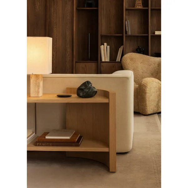 Crescent Bookcase H60 Lacquered Veneer
