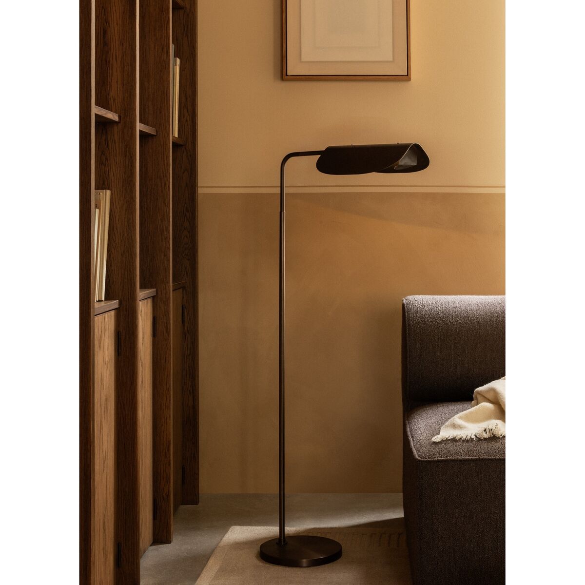 Wing Stehlampe H115, Polierte Bronze