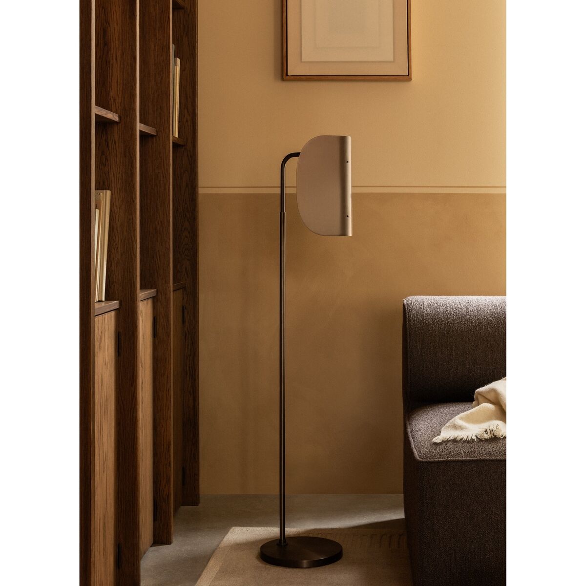 Wing Stehlampe H115, Polierte Bronze