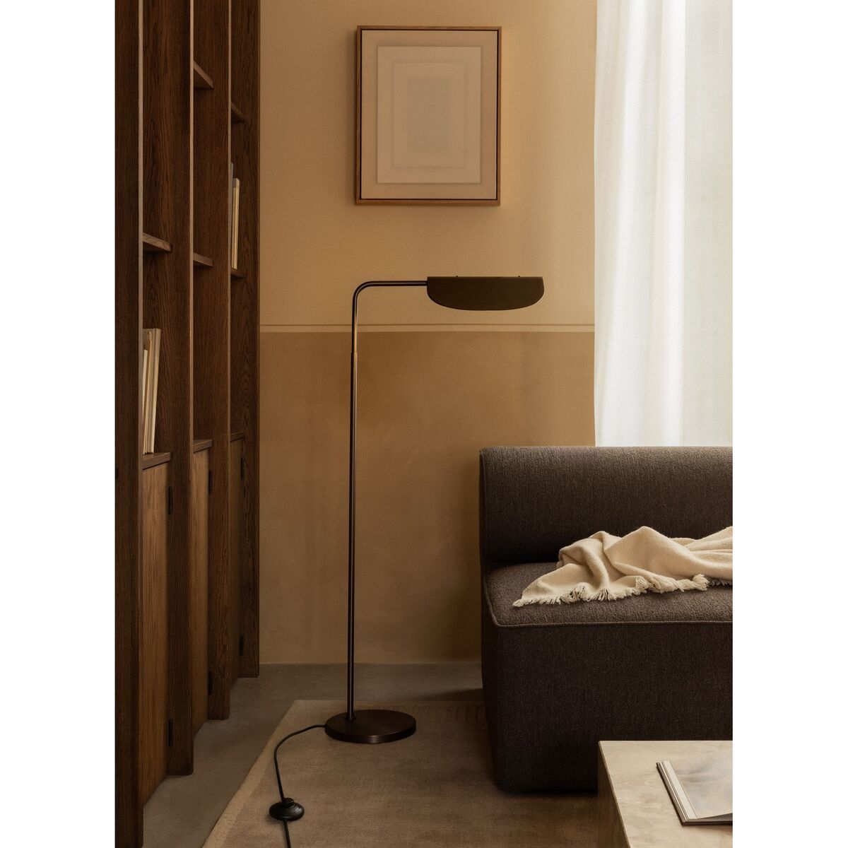 Wing Stehlampe H115, Polierte Bronze