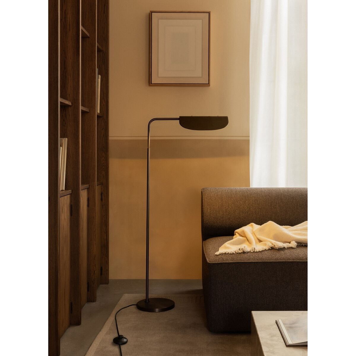 Wing Stehlampe H115, Polierte Bronze