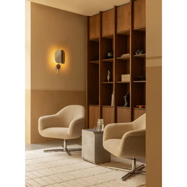 Wing Wall Lamp Polished Aluminum