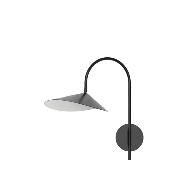 Arum draaibare Wandlamp met Bekabeld, Zwart