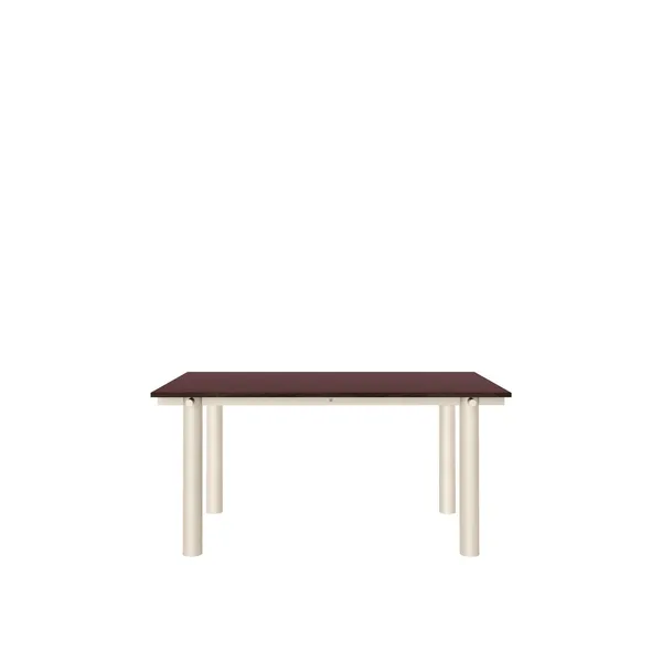 Atura Dining Table 160x90 Light Cashmere/ Burgundy