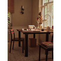 Atura Dining Table 160x90 Light Cashmere/ Burgundy