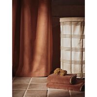 Chambray Shower Curtain Brown Clay