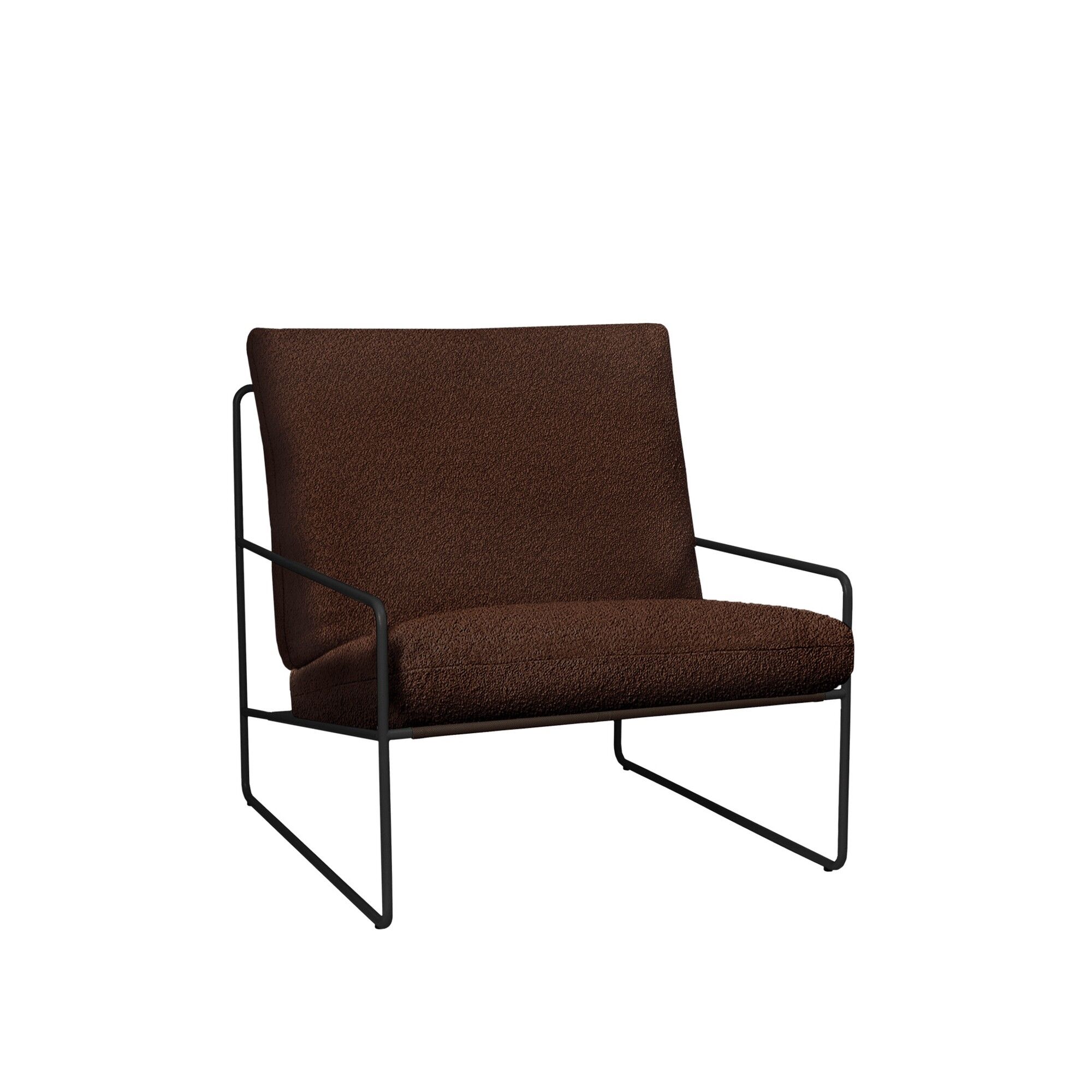 Desert 1-Seater Sofa Pure Boucl/Sort/Kastanje