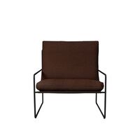 Desert 1-Seater Sofa Pure Bouclé/ Black/ Chestnut