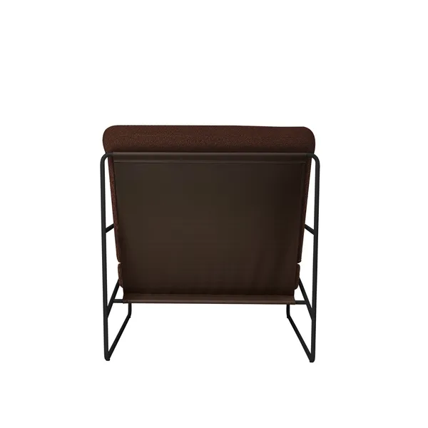 Desert 1-Seater Sofa Pure Bouclé/ Black/ Chestnut