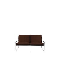 Desert 2-Seater Sofa Pure Bouclé/ Black/ Chestnut