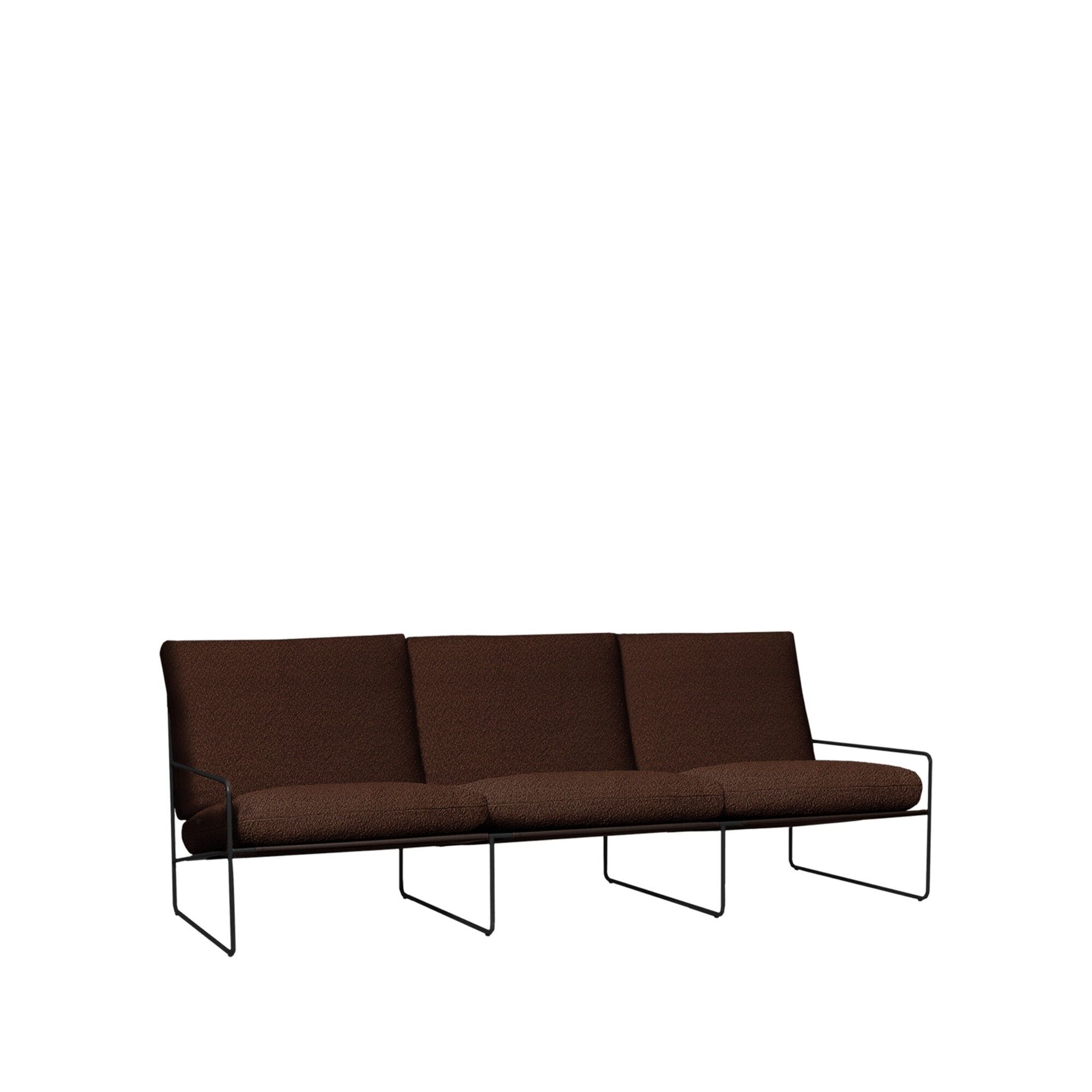 Desert 3-Seater Sofa Pure Boucl/Sort/Kastanje