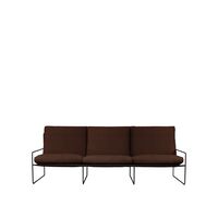 Desert 3-Seater Sofa Pure Bouclé/ Black/ Chestnut