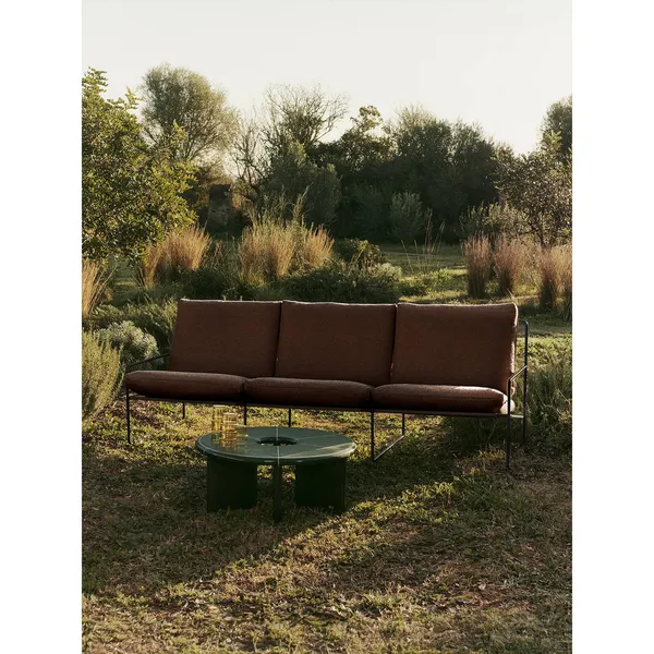 Desert 3-Seater Sofa Pure Bouclé/ Black/ Chestnut