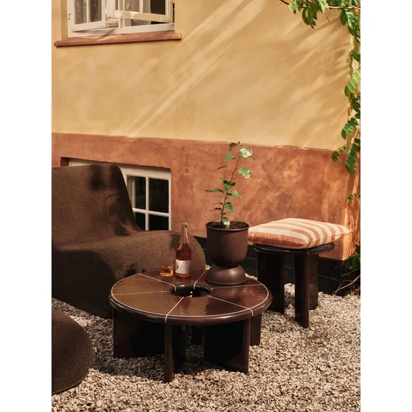 Deya Coffee Table Ø47 Chestnut Brown