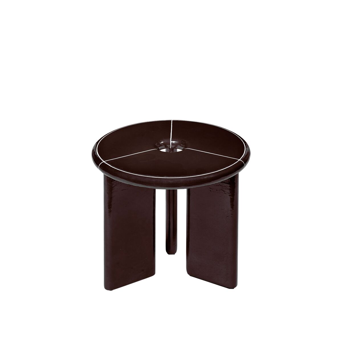Deya Side Table Ø47 Chestnut Brown