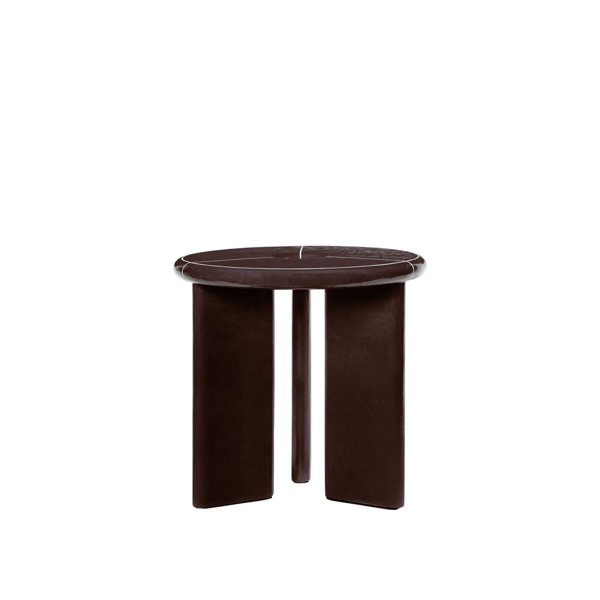 Deya Side Table Ø47 Chestnut Brown