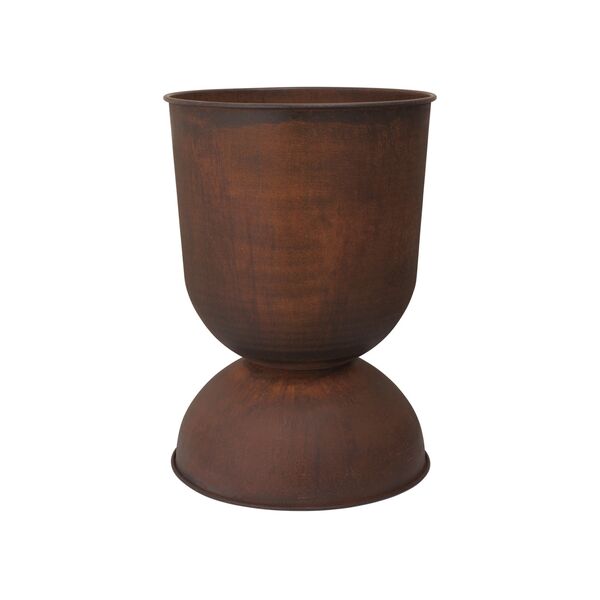 Pot en forme de sablier, grand, rouille