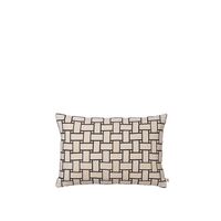Lattice Cushion Cover Rectangular Off White/ Black