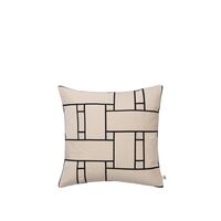 Lattice Offset Cushion Off White/ Black