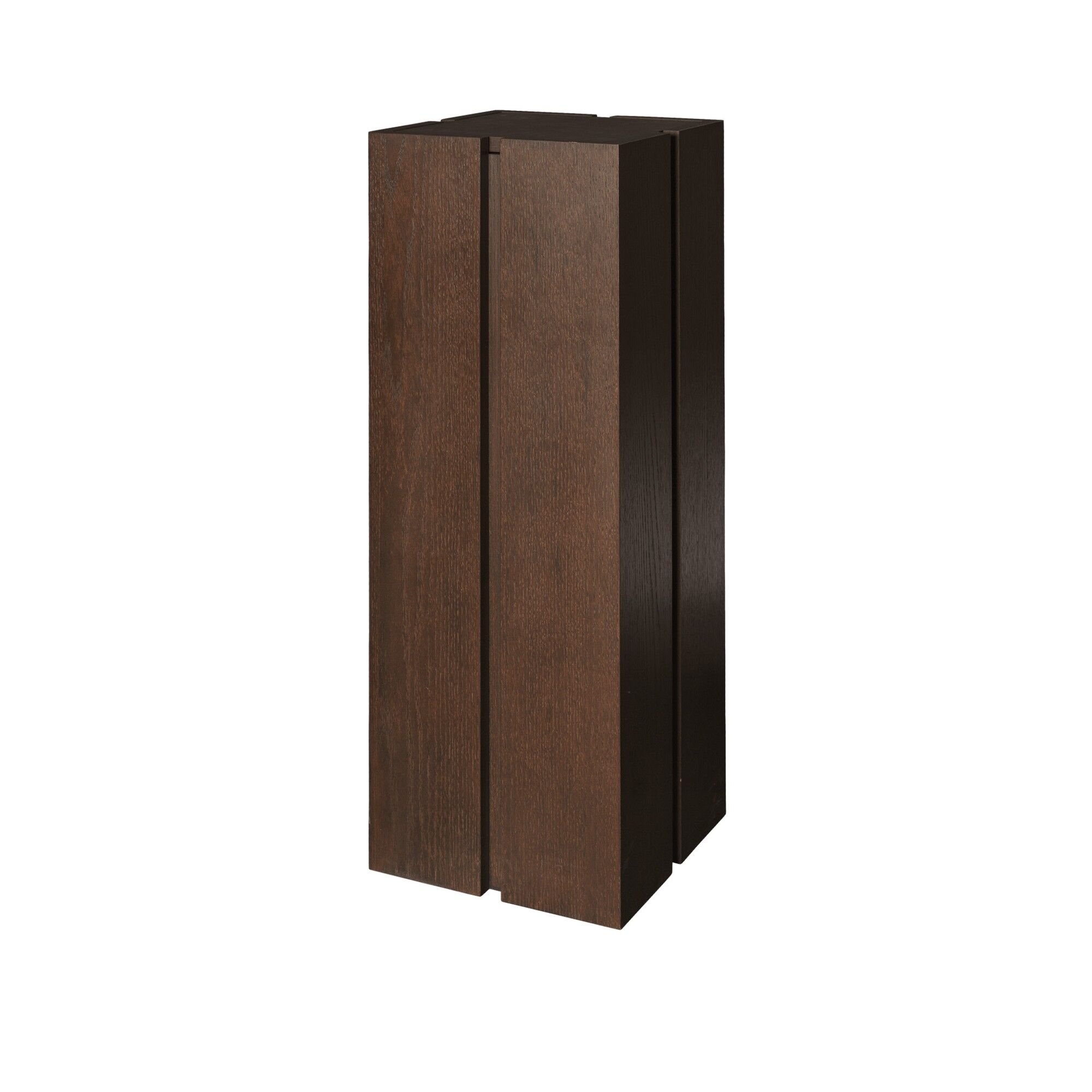 Parcel-pedestal H90 mørkbeiset