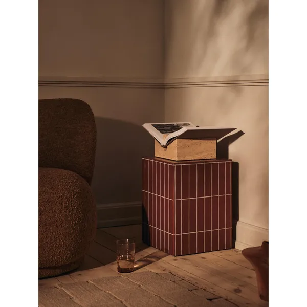 Pillar Side Table Brown