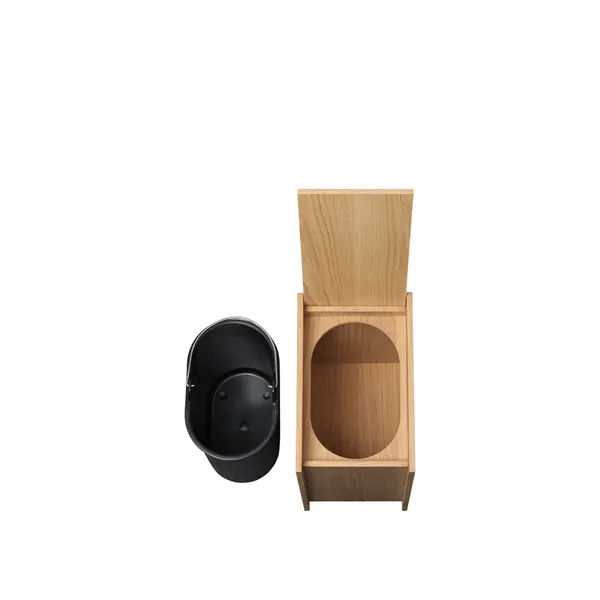 Sama Wooden Trash Can 35 Oak