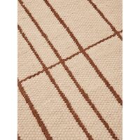 Alfombra Sen de , 140 x 200 cm, color pergamino/castaño