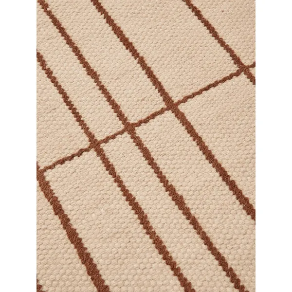 Alfombra Sen de , 140 x 200 cm, color pergamino/castaño