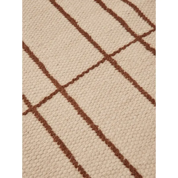 Sen Rug 80x200 Parchment/Chestnut