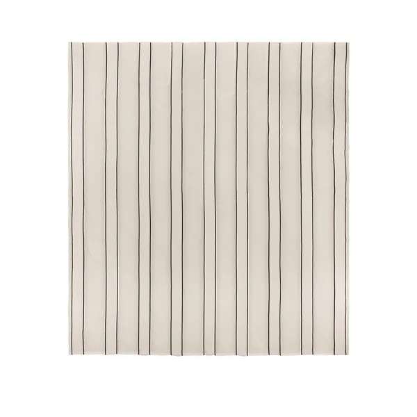 Copriletto Matrimoniale in Twill , Bianco Sporco/ Nero