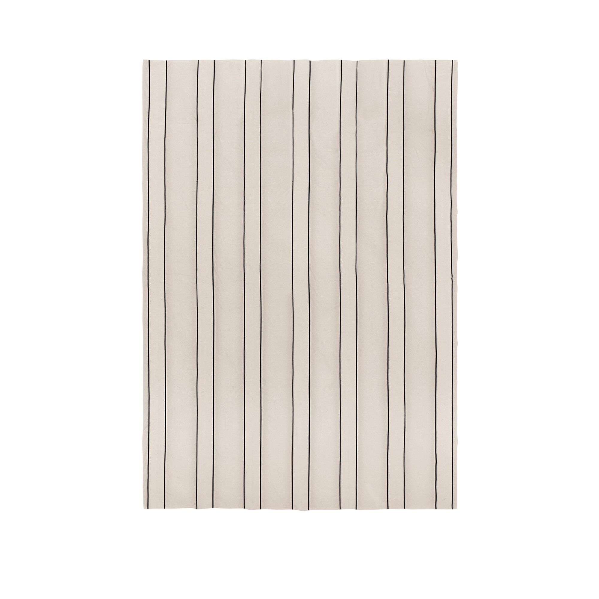 Couvre-lit en sergé, une place , Blanc cassé/ Noir