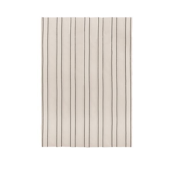 Twill Bedspread Single Gebroken Wit/ Zwart
