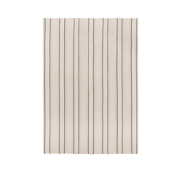 Twill Bedspread Single Gebroken Wit/ Zwart