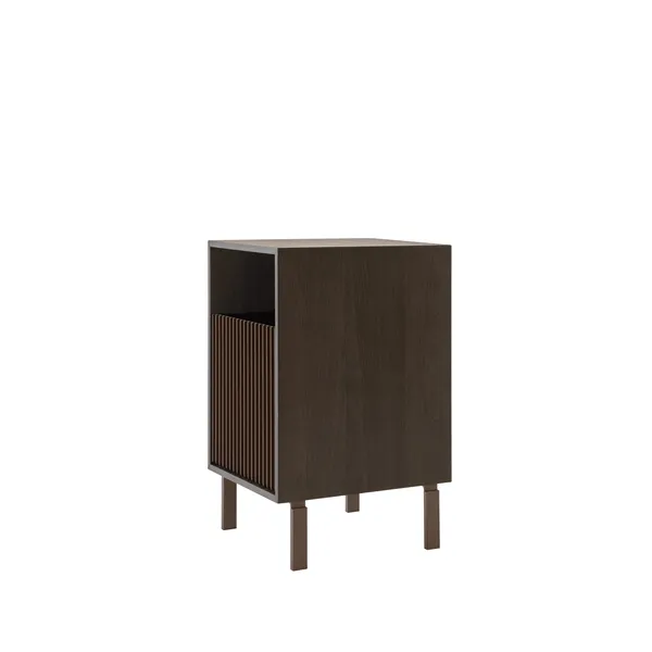 672 Bedside Table Dark Oak