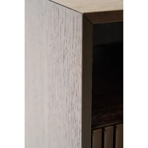 672 Bedside Table Dark Oak