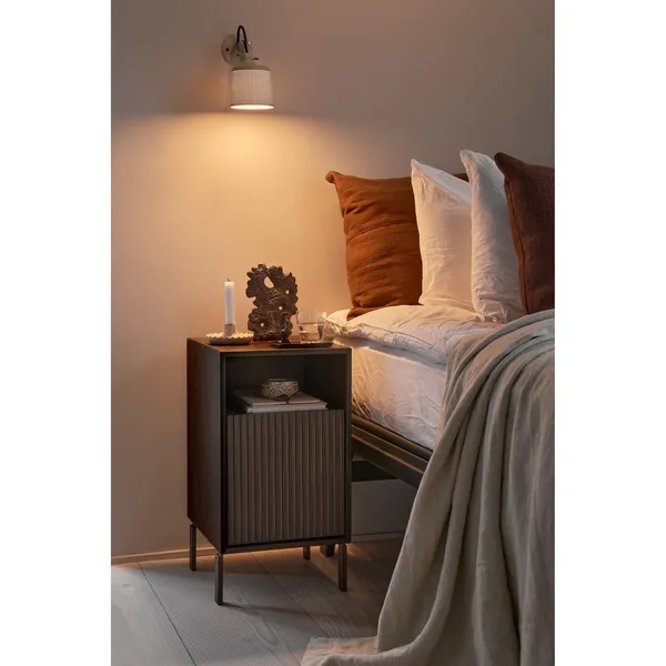 672 Bedside Table Dark Oak