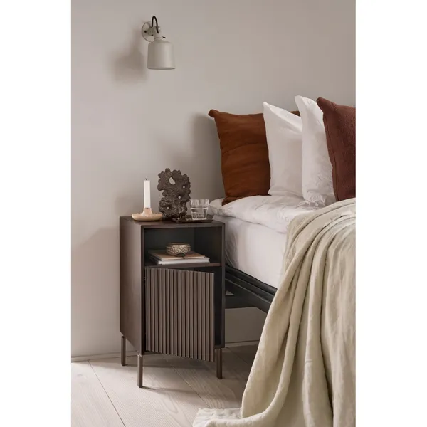 672 Bedside Table Dark Oak