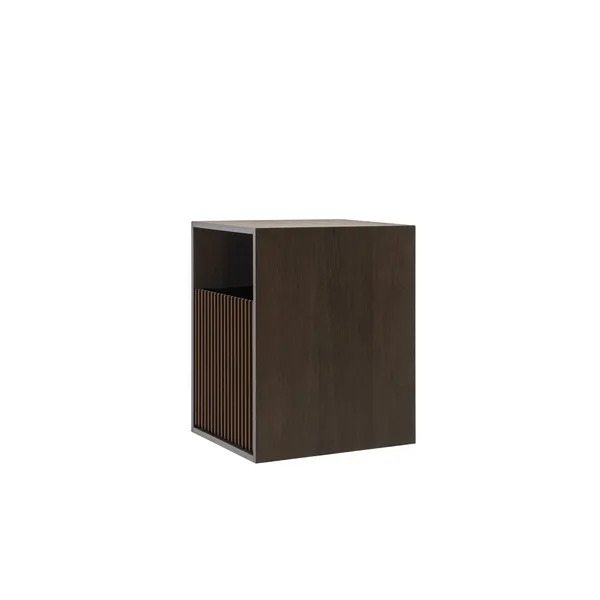 672 Wall-Hung Bedside Table Dark Oak