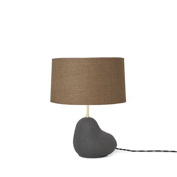 Hebe Bordlampe Liten Svart M. Brun Skygge