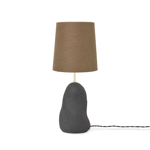 Hebe Bordlampe Medium Svart M. Brun Skygge